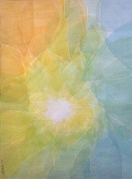 Sunburst, Painting by Jeff Mistri, Watercolour on Paper, 25 X 18.5 inches